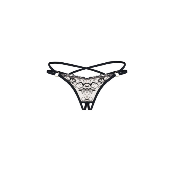 Vila blanes string ouvert - Noir
